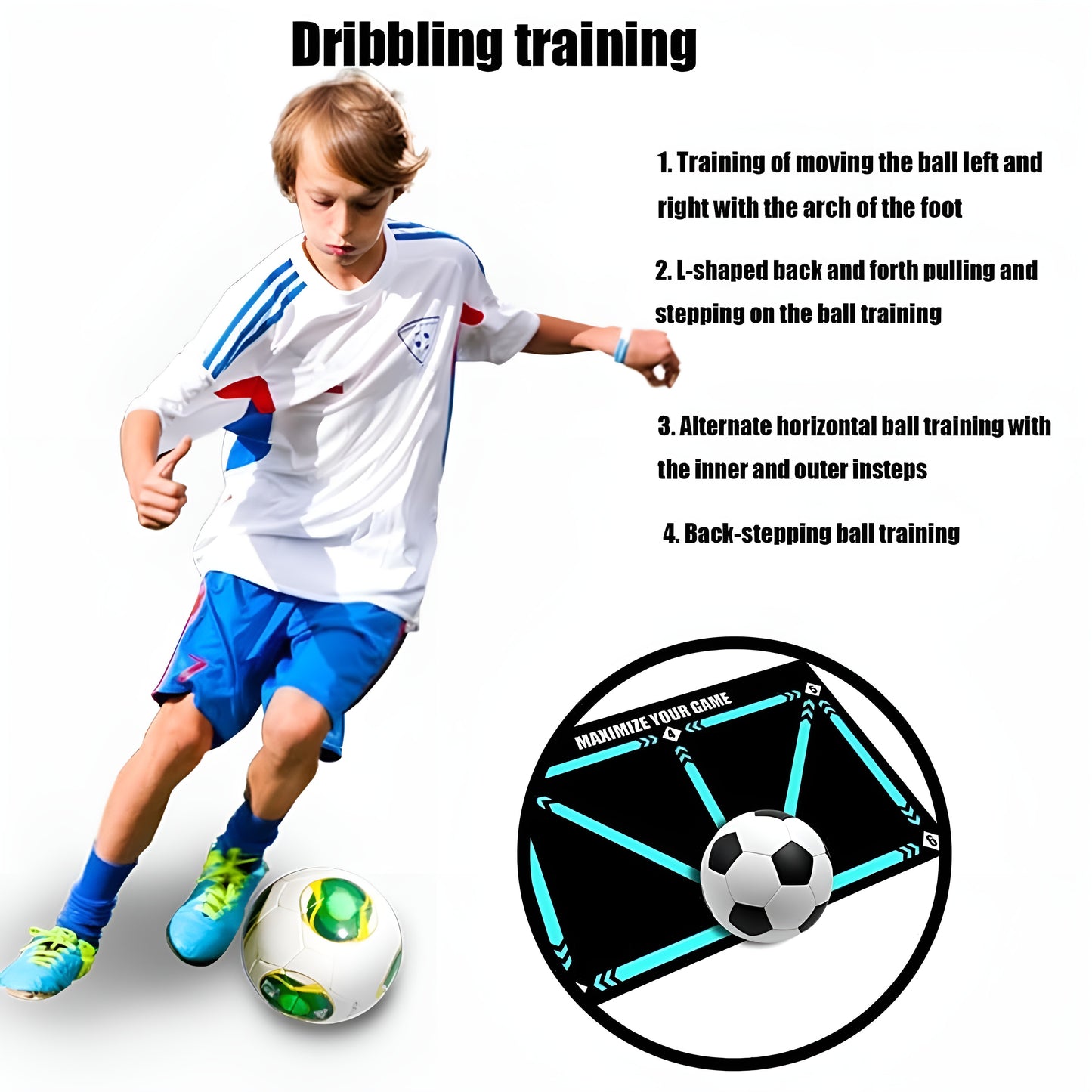 FootyMat™ Soccer Dribble Training Mat