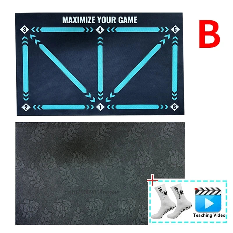 90Cm Football Training Mat Durable Non Slip Foldable Kids Adults Dribble Training Mat Football Training Indoor Ourdoor Equipment