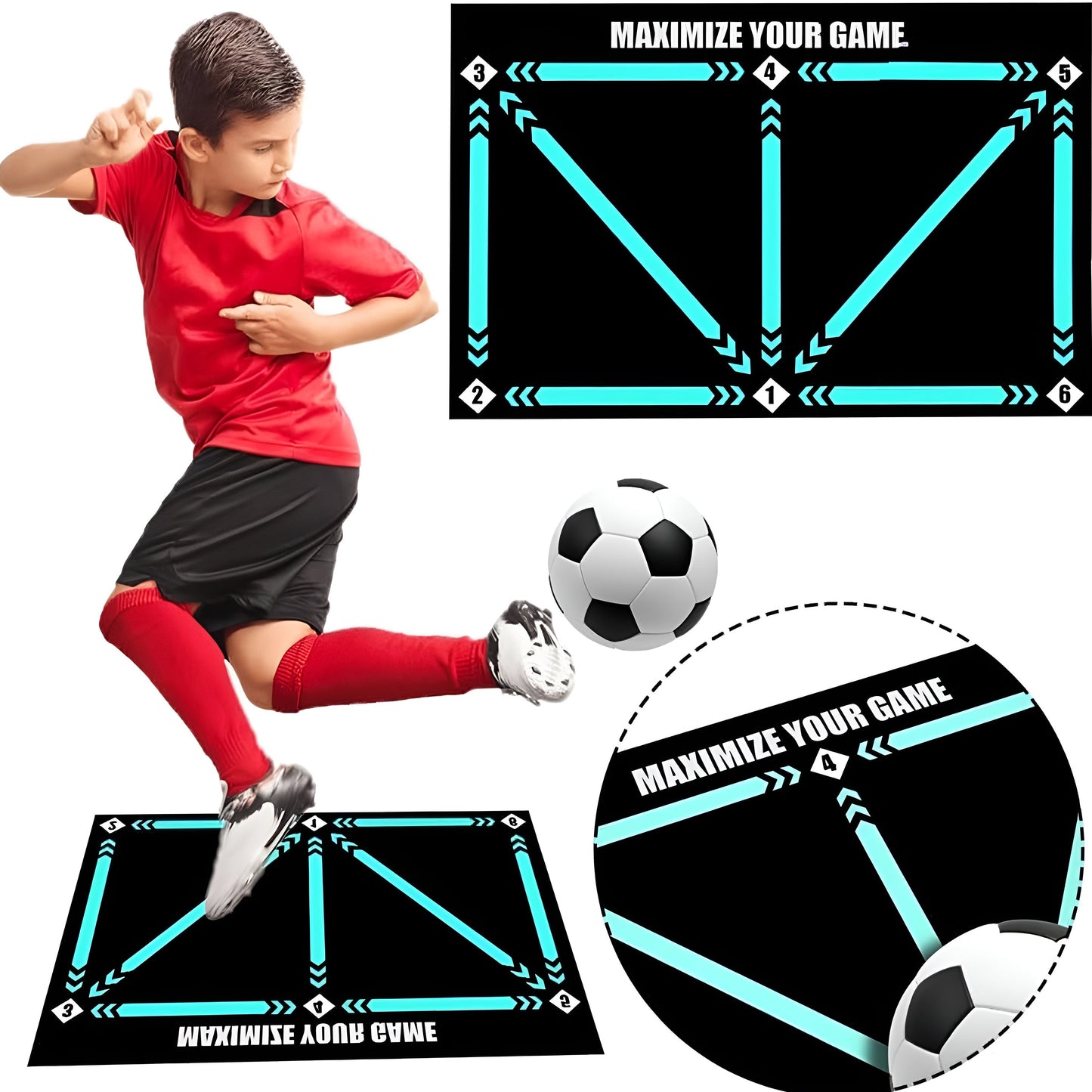 FootyMat™ Soccer Dribble Training Mat