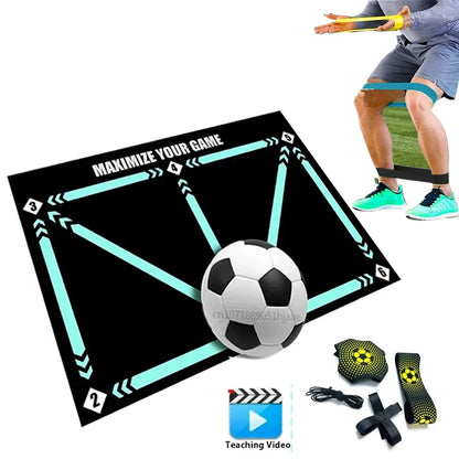 90Cm Football Training Mat Durable Non Slip Foldable Kids Adults Dribble Training Mat Football Training Indoor Ourdoor Equipment